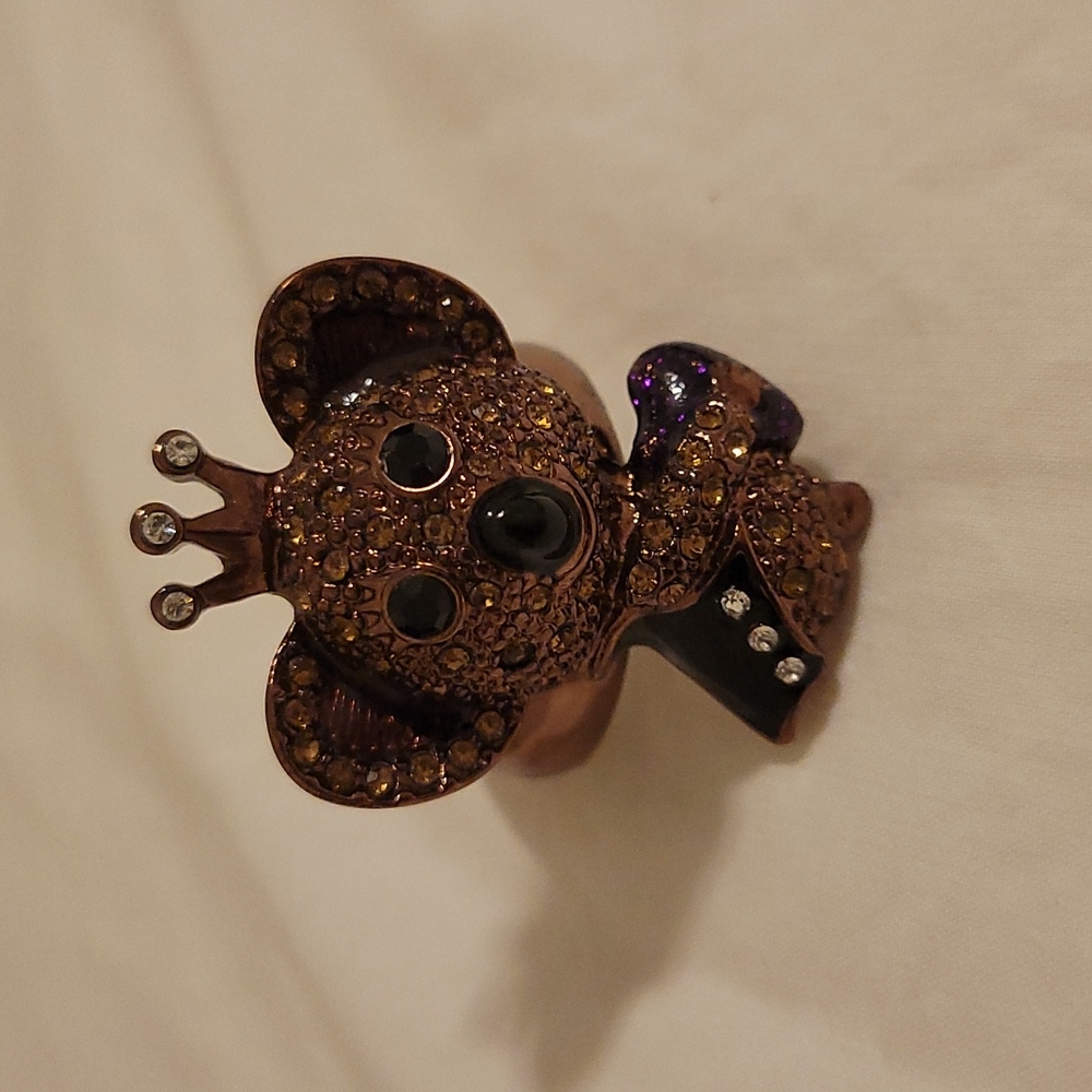 Betsey Johnson Brown Koala Ring